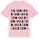 Pink Cotton t-shirt med Brändan ordlek t-shirt