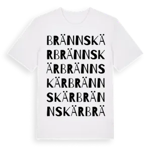Brännskär ordlek t-shirt – ekologisk bomull t-shirt från Pinshirt