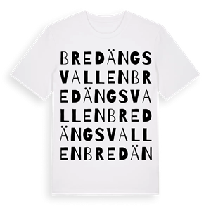 Bredängsvallen ordlek t-shirt – ekologisk bomull t-shirt från Pinshirt