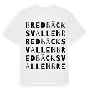 Bredbäcksvallen ordlek t-shirt – ekologisk bomull t-shirt från Pinshirt