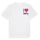 White t-shirt med Jag älskar Bröte t-shirt litet tryck