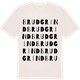 Vintage White t-shirt med Brudgrind ordlek t-shirt