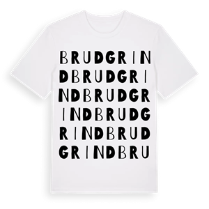 Brudgrind ordlek t-shirt – ekologisk bomull t-shirt från Pinshirt