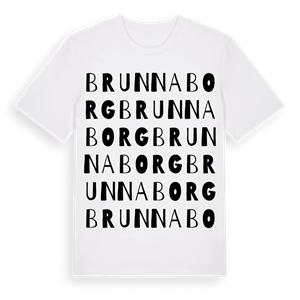 Brunnaborg ordlek t-shirt – ekologisk bomull t-shirt från Pinshirt