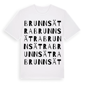 Brunnsätra ordlek t-shirt – ekologisk bomull t-shirt från Pinshirt