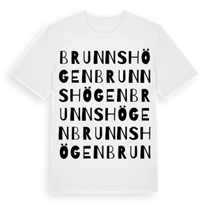 Brunnshögen ordlek t-shirt – ekologisk bomull t-shirt från Pinshirt