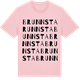 Pink Cotton t-shirt med Brunnsta ordlek t-shirt