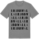 Mid Heather Gray t-shirt med Brunnvalla ordlek t-shirt