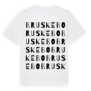 Bruskebo ordlek t-shirt – ekologisk bomull t-shirt från Pinshirt