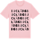 Pink Cotton t-shirt med Buckäng ordlek t-shirt