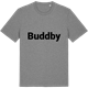 Mid Heather Gray t-shirt med Buddby fetstil t-shirt