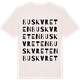 Vintage White t-shirt med Buskvreten ordlek t-shirt
