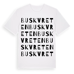 Buskvreten ordlek t-shirt – ekologisk bomull t-shirt från Pinshirt