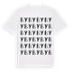 White t-shirt med By ordlek t-shirt