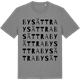 Mid Heather Gray t-shirt med Bysättra ordlek t-shirt