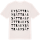 Vintage White t-shirt med Bysättra ordlek t-shirt