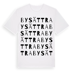 Bysättra ordlek t-shirt – ekologisk bomull t-shirt från Pinshirt