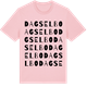 Pink Cotton t-shirt med Dagselbo ordlek t-shirt