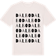 Vintage White t-shirt med Dalbo ordlek t-shirt