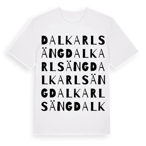 Dalkarlsäng ordlek t-shirt – ekologisk bomull t-shirt från Pinshirt