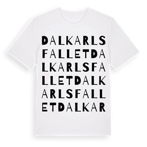 Dalkarlsfallet ordlek t-shirt – ekologisk bomull t-shirt från Pinshirt