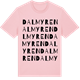 Pink Cotton t-shirt med Dalmyren ordlek t-shirt