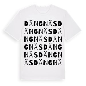 Dängnäs ordlek t-shirt – ekologisk bomull t-shirt från Pinshirt