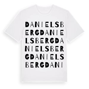 Danielsberg ordlek t-shirt – ekologisk bomull t-shirt från Pinshirt