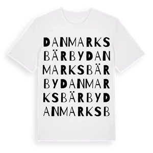 Danmarks Bärby ordlek t-shirt – ekologisk bomull t-shirt från Pinshirt