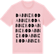 Pink Cotton t-shirt med Dannebo ordlek t-shirt