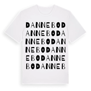 Dannebo ordlek t-shirt – ekologisk bomull t-shirt från Pinshirt