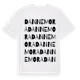 White t-shirt med Dannemora ordlek t-shirt
