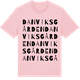 Pink Cotton t-shirt med Danviksgården ordlek t-shirt