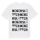 White t-shirt med Degerslätten ordlek t-shirt