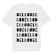 White t-shirt med Delbo ordlek t-shirt