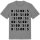 Mid Heather Gray t-shirt med Disbo ordlek t-shirt