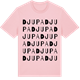 Pink Cotton t-shirt med Djupa ordlek t-shirt