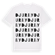 White t-shirt med Djurby ordlek t-shirt