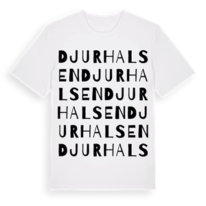 Djurhalsen ordlek t-shirt – ekologisk bomull t-shirt från Pinshirt