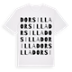 White t-shirt med Dorsilla ordlek t-shirt