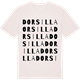 Vintage White t-shirt med Dorsilla ordlek t-shirt
