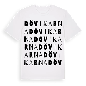 Dövikarna ordlek t-shirt – ekologisk bomull t-shirt från Pinshirt