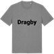 Mid Heather Gray t-shirt med Dragby fetstil t-shirt
