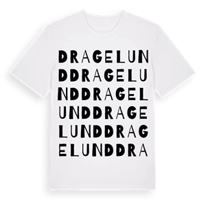 Dragelund ordlek t-shirt – ekologisk bomull t-shirt från Pinshirt