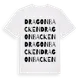 White t-shirt med Dragonbacken ordlek t-shirt