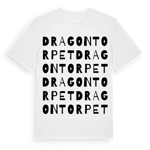 Dragontorpet ordlek t-shirt – ekologisk bomull t-shirt från Pinshirt