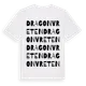 White t-shirt med Dragonvreten ordlek t-shirt