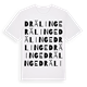 White t-shirt med Drälinge ordlek t-shirt