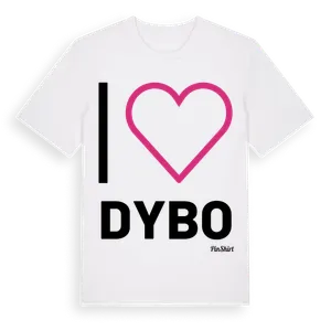 Jag älskar Dybo t-shirt stort tryck – ekologisk bomull t-shirt från Pinshirt