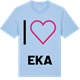 Blue Soul t-shirt med Jag älskar Eka t-shirt stort tryck